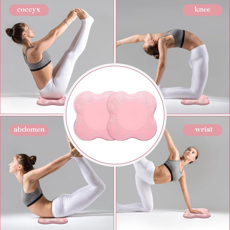 MBKHFLL 2 Packs Yoga Knee & Elbow Cushions - Extra Thick Foam for Knees, Elbows, Wrists, Hands & Head - Pilates & Kneeling Pads - Support Foam Pads for Women & Men - Image 4
